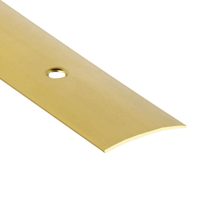 Drempelprofiel halfbol 35 mm messing geboord 335 cm