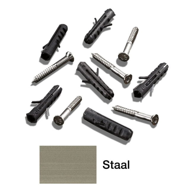 Proscrew schroeven en pluggen staalkleurig 15 stuks