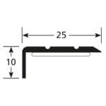 Trapneus 25 x 10 mm aluminium naturel zelfklevend 300 cm