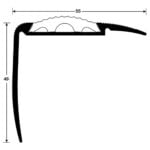Trapneus medium+ geribbeld 55 x 49 mm incl inlage 300 cm