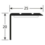 Trapneus 25 x 20 mm aluminium naturel zelfklevend 300 cm