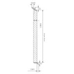Kunststof shockplint 60 mm RAL 9016