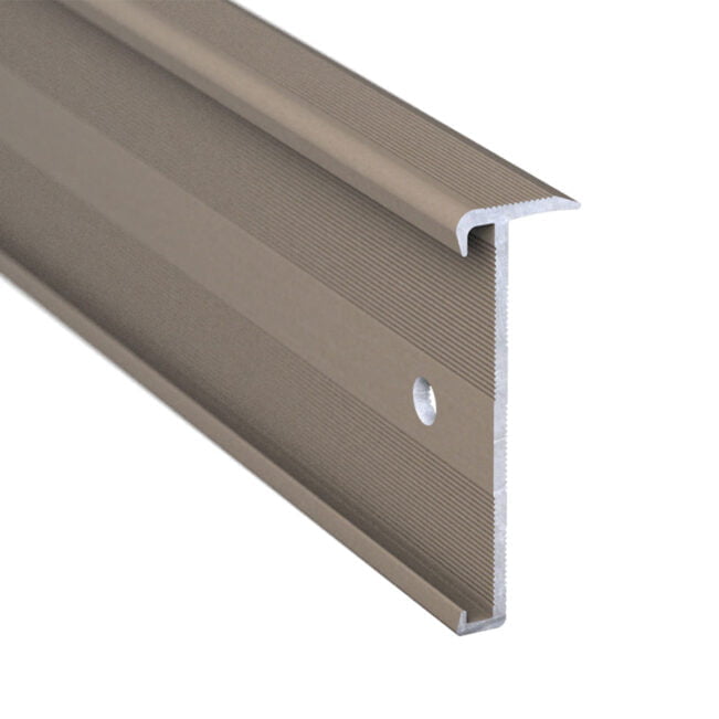 Trapneus 271 aluminium staalkleurig vinyl inlage 3 mm 300 cm