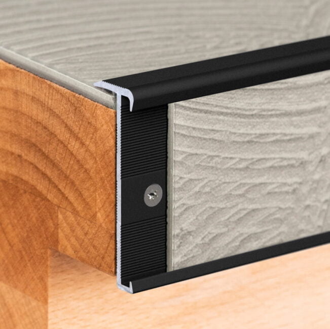 Trapneus 271 aluminium staalkleurig vinyl inlage 3 mm 300 cm